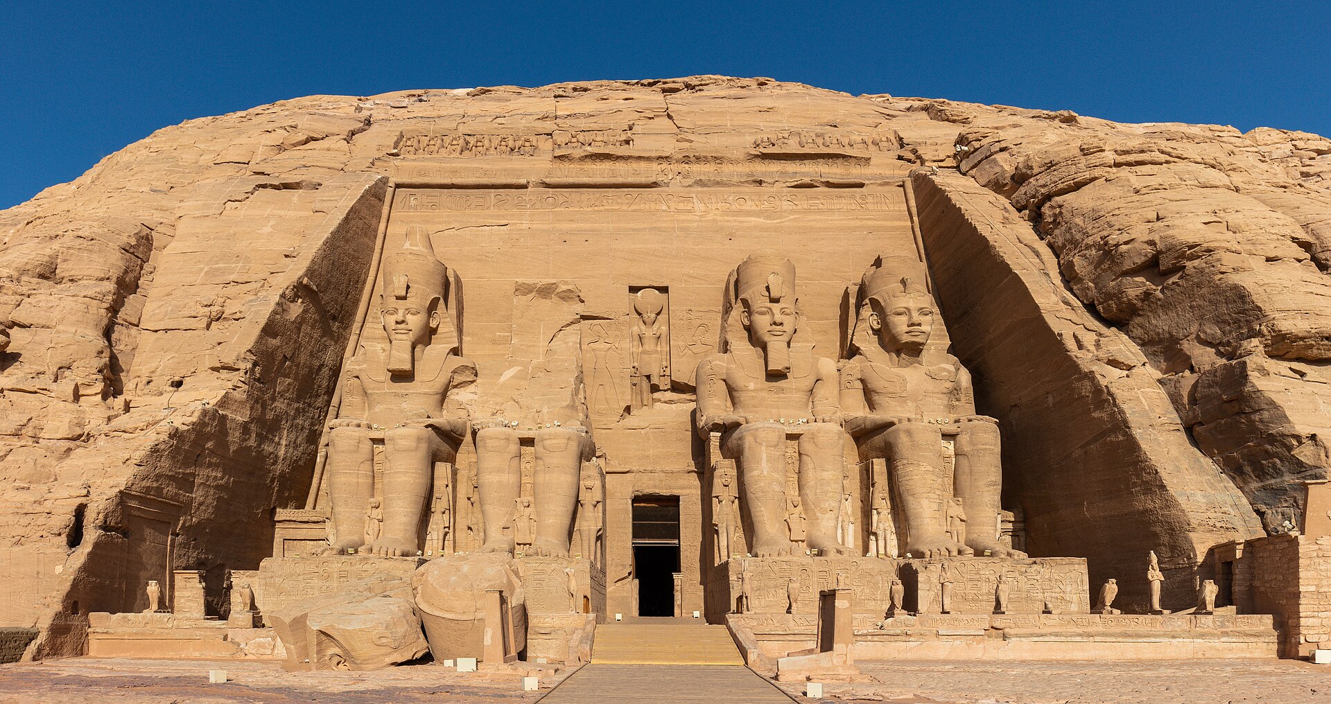 Abu Simbel Solar Alignment under the night sky